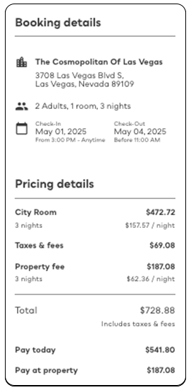 GoCougs.Travel booking screenshot